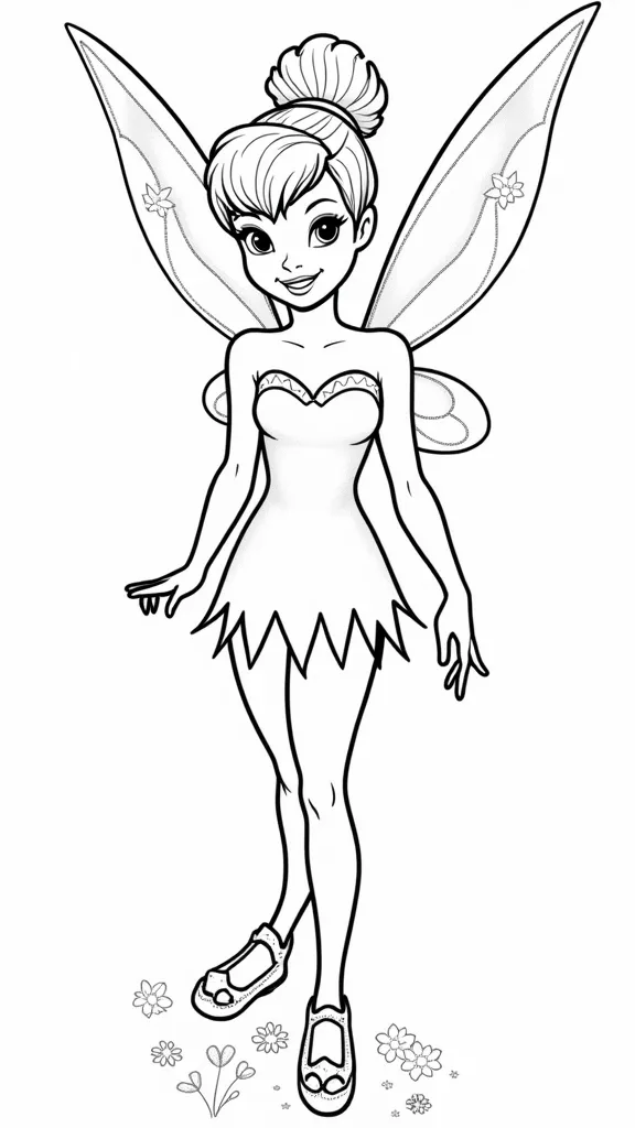 páginas para colorear de Tinkerbell gratis